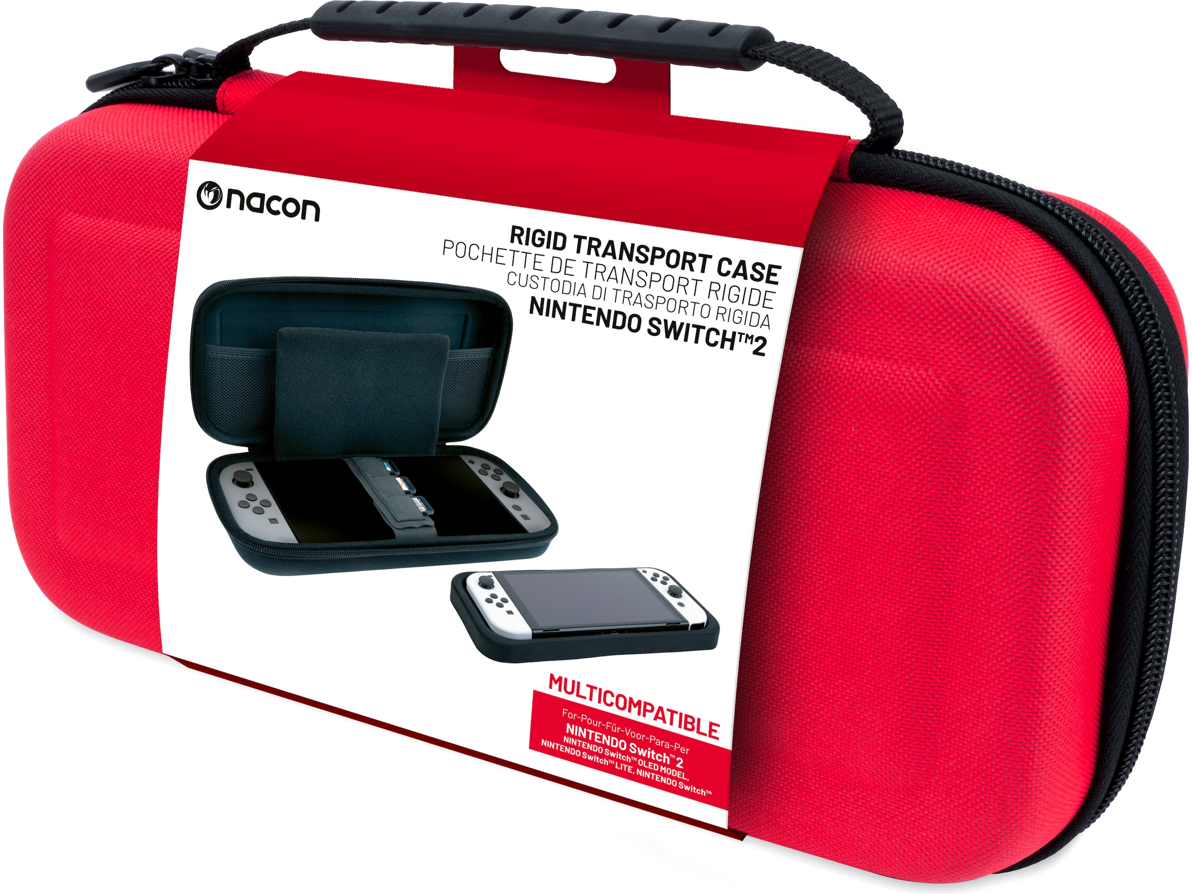 Nacon Transport Case for Nintendo Switch 2 (röd) Tillbehör till spelkonsoler