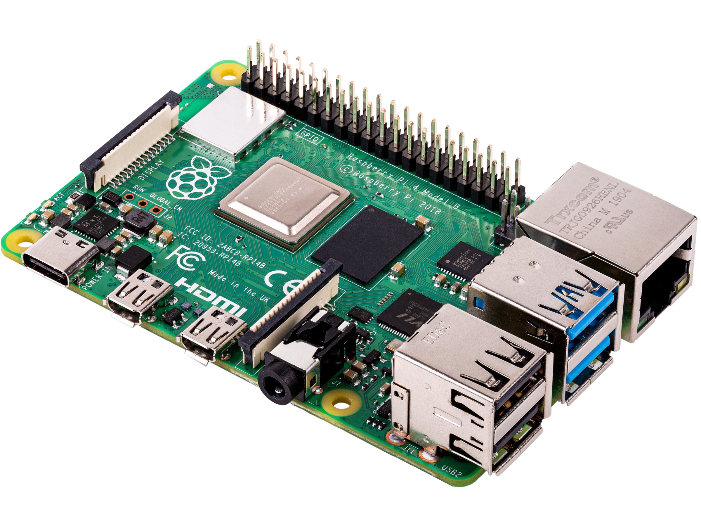 Raspberry Pi 4 Model B, 4GB RAM Integrerad CPU