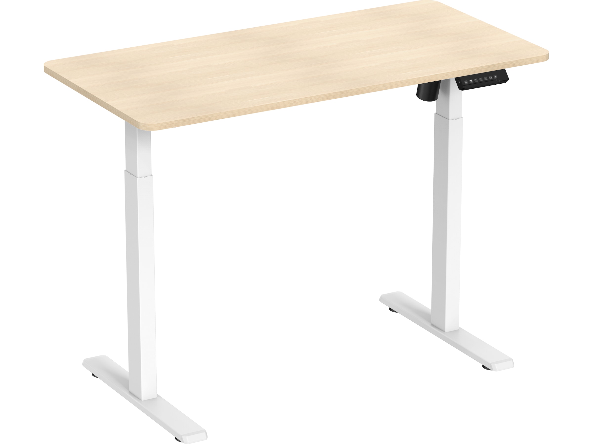 Ergonomiskt höj-/sänkbord 120cm (vit/eik) Aktivitetsbord