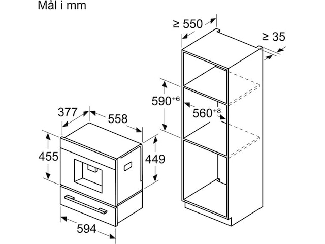 Siemens iQ700 CT718L1B0 Integrerad espressomaskin (svart) Espressomaskiner