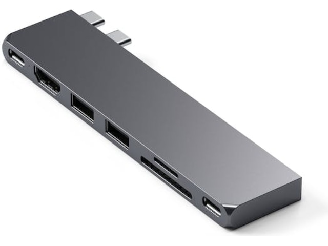 Satechi MacBook Air M2 Slim Pro Docking (rymdgrå) Dockningsstation och USB-hub