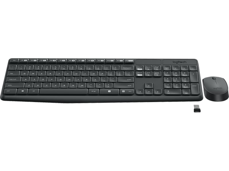 Logitech MK235 Wireless Keyboard and Mouse grå Mus & tangentbord -combo-paket