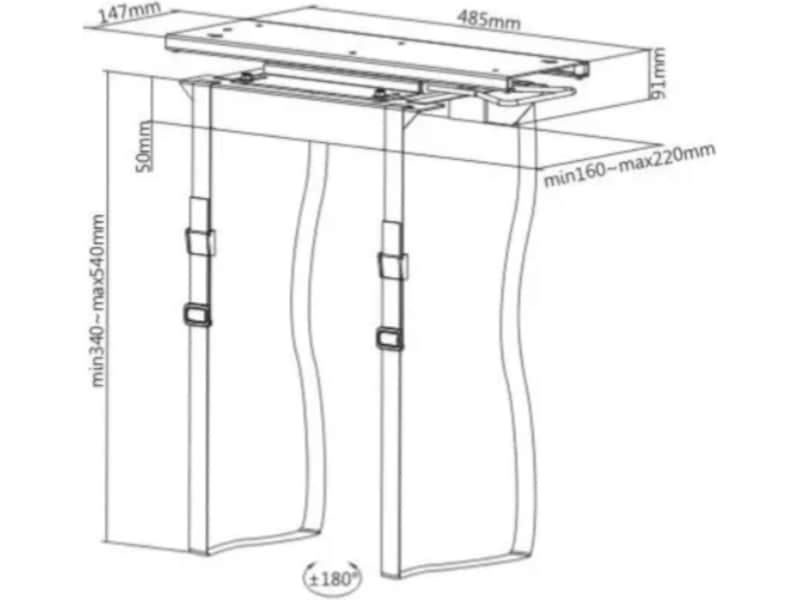 Kenson PC-upphängning 360 Skrivbordsdelar och -tillbehör