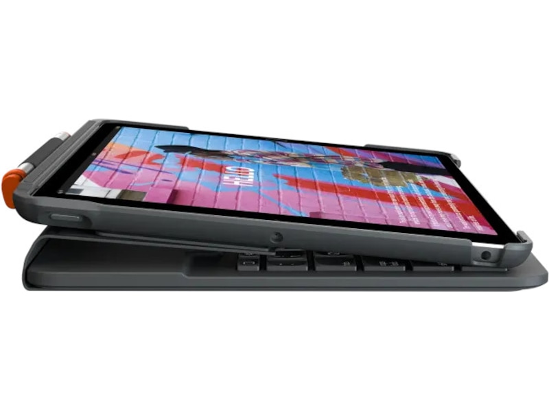 Logitech iPad 10,9" / 11" Slim Folio Tangentbordsfodral (grafitgrå) Skydd