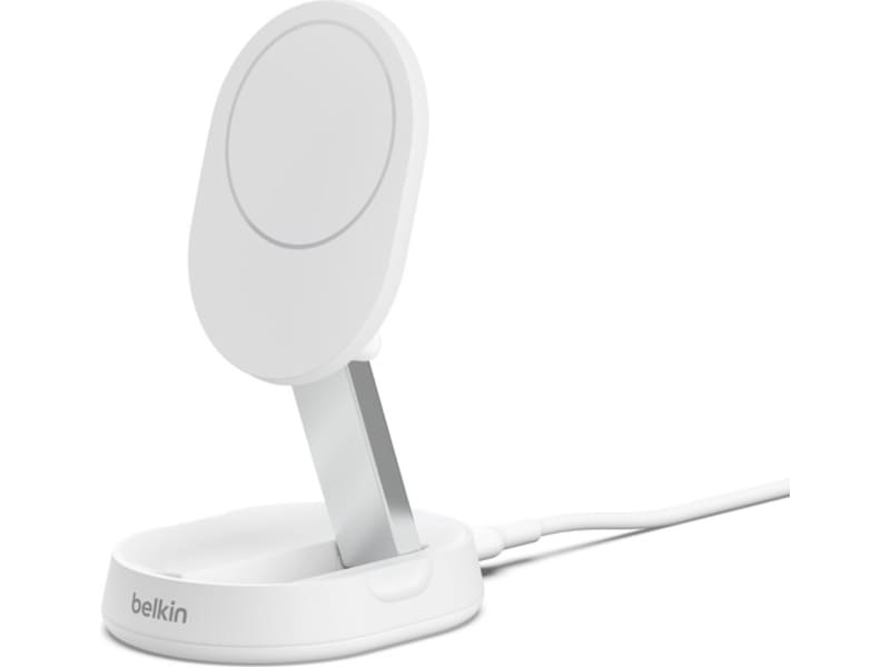Belkin BoostCharge Pro hopfällbart trådlöst laddningsställ (vit) Trådlös laddare