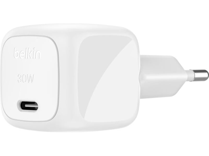 Belkin BoostCharge 30W USB-C-laddare (vit) Mobilladdare