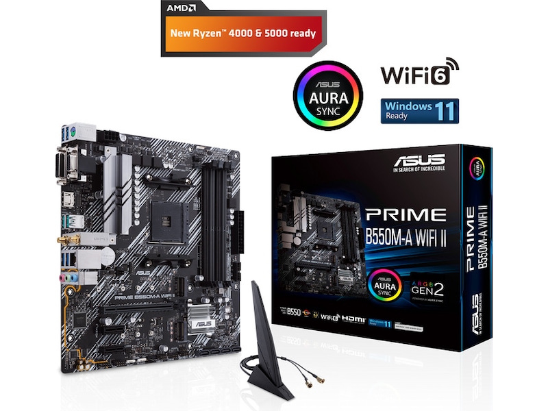 ASUS PRIME B550M-A WIFI II Moderkort AMD Socket