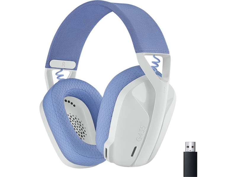 Logitech G435 LIGHTSPEED Trådlöst Gaming Headset (vit/blå) Gamingheadset