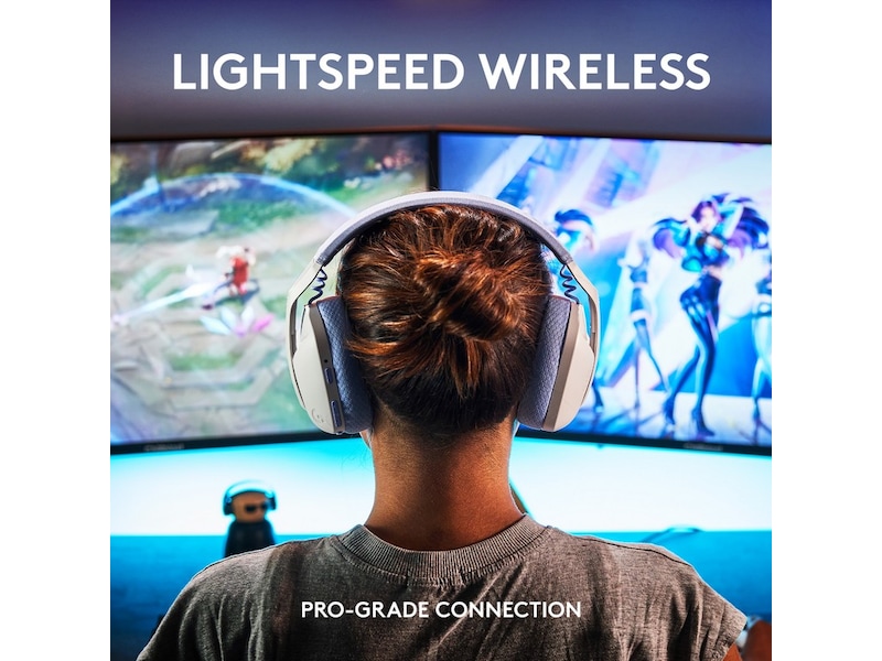 Logitech G435 LIGHTSPEED Trådlöst Gaming Headset (vit/blå) Gamingheadset