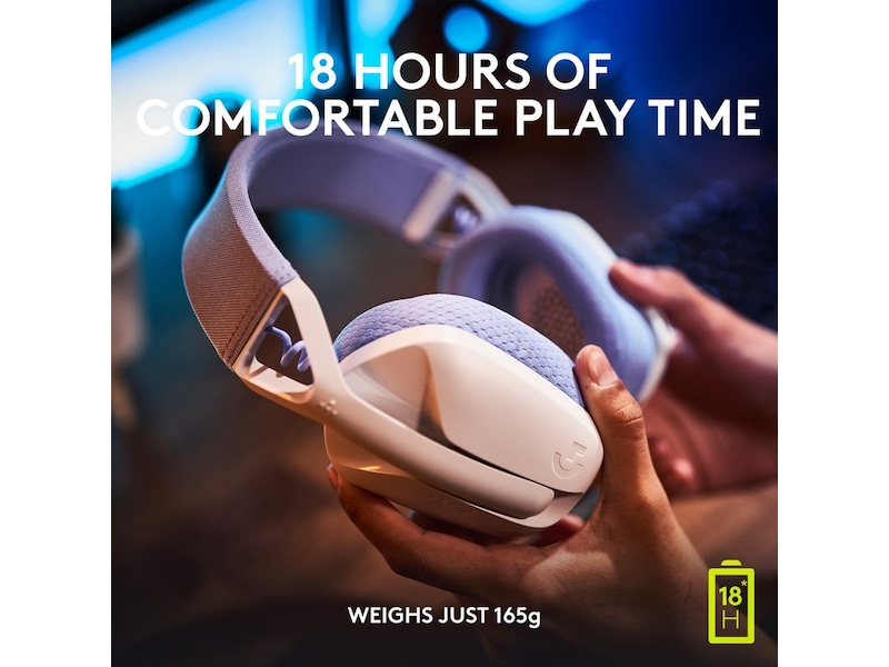 Logitech G435 LIGHTSPEED Trådlöst Gaming Headset (vit/blå) Gamingheadset