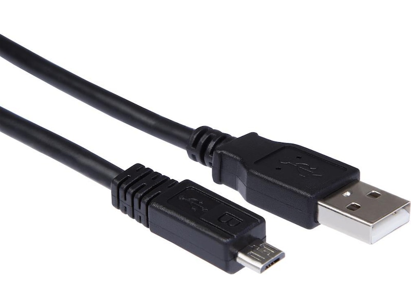 USB-A till USB Micro-B kabel 1m (svart) USB-kablar