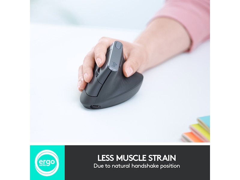 Logitech MX Vertical Trådlös Bluetooth Mus Ergonomi