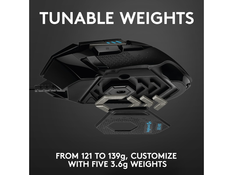 Logitech G502 HERO Gamingmus (svart) Gamingmus