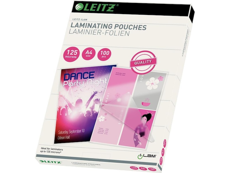Leitz lamineringsficka A4 125my - 100 st Laminatorer