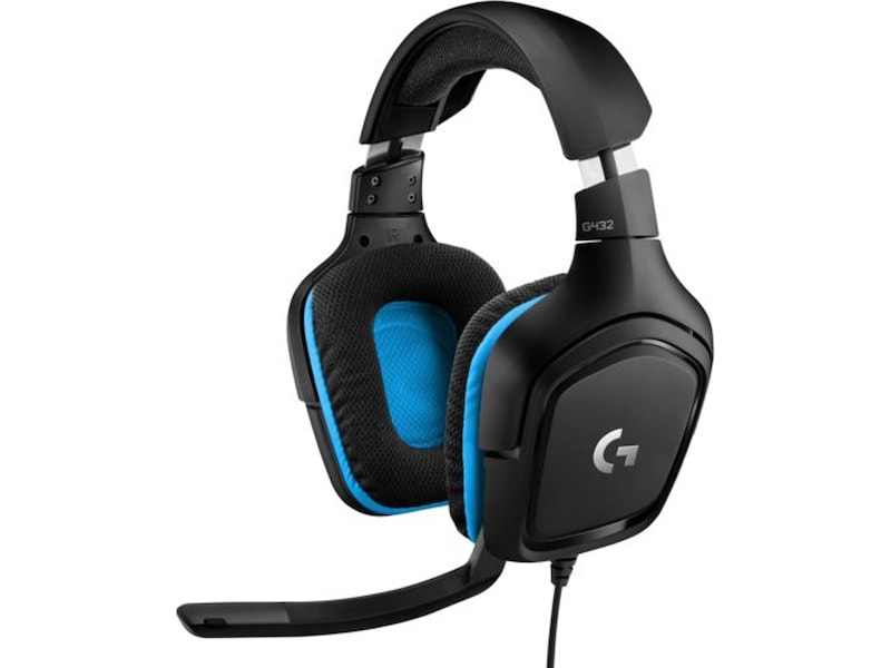Logitech G432 Gamingheadset (svart/blå) Gamingheadset