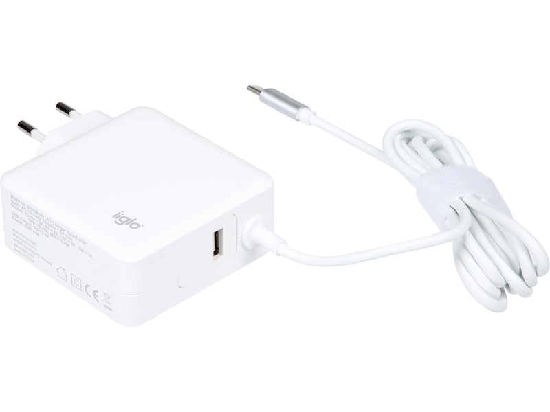 iiglo universal laddare till PC, telefon och surfplatta, USB-C 65W Batteri och laddare