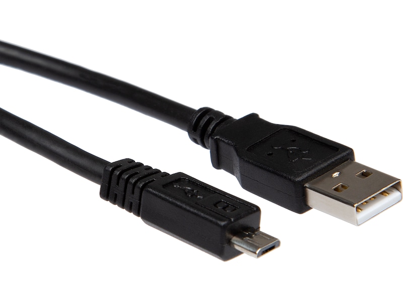USB-A till USB Micro-B kabel 5m (svart) USB-kablar