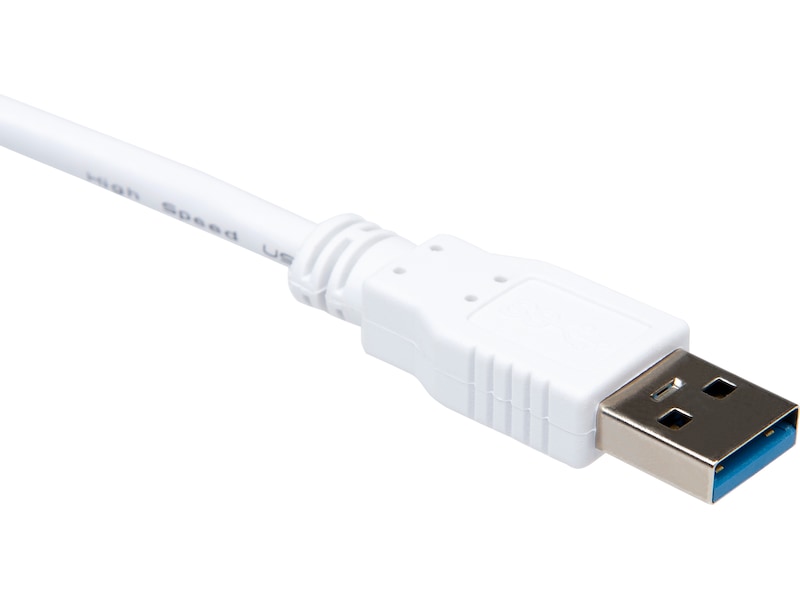 USB-A till USB-C kabel 2m (vit) USB-kablar
