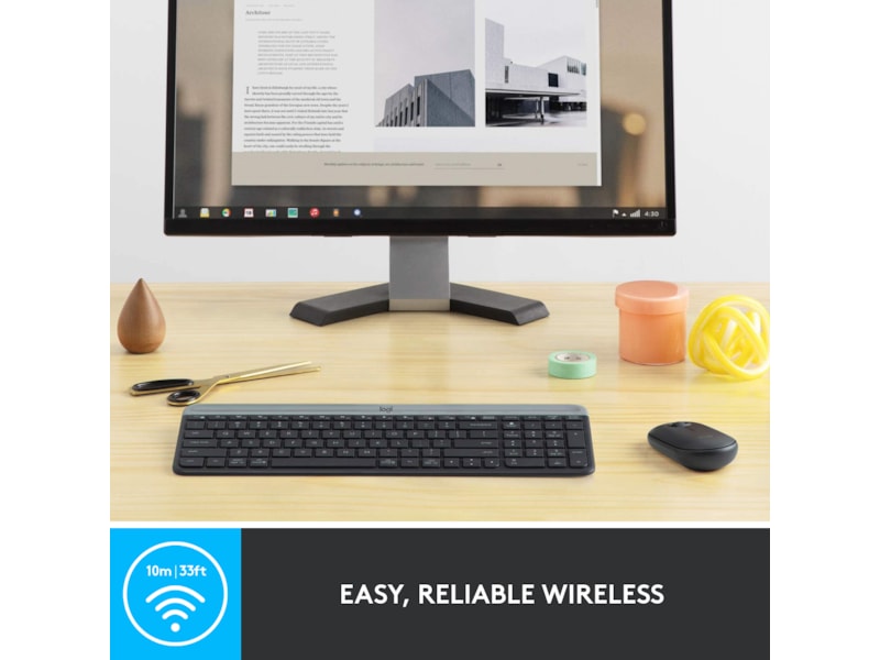 Logitech MK470 Slim Trådlös Kombination Mus & tangentbord -combo-paket