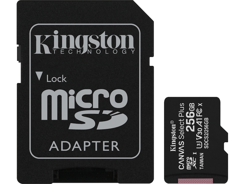 Kingston Canvas Select Plus microSD 256GB Minneskort