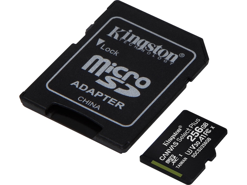 Kingston Canvas Select Plus microSD 256GB Minneskort