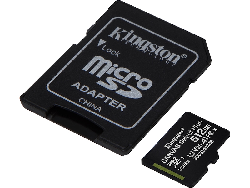 Kingston Canvas Select Plus microSD 512GB Minneskort