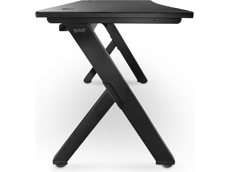 Svive Cygnus Gaming Desk matt svart med svarta sömmar Gamingdesk
