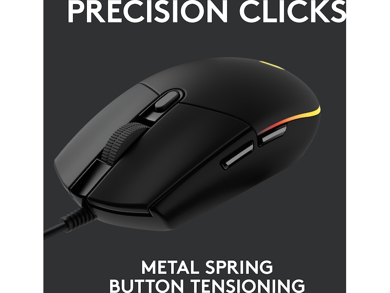 Logitech G203 Lightsync Gamingmus (svart) Gamingmus