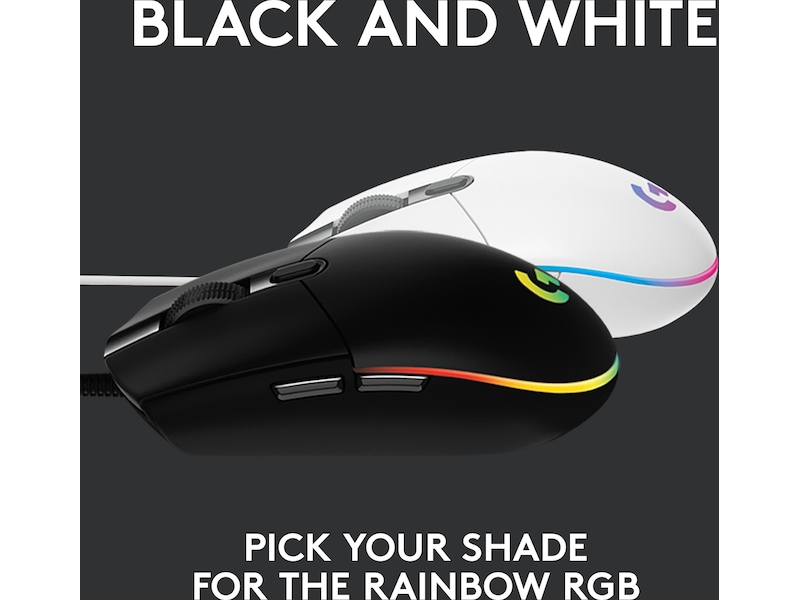 Logitech G203 Lightsync Gamingmus (svart) Gamingmus