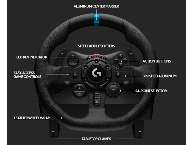 Logitech G923 Driving Force Racing PS4/PS5/PC Ratt och pedaler