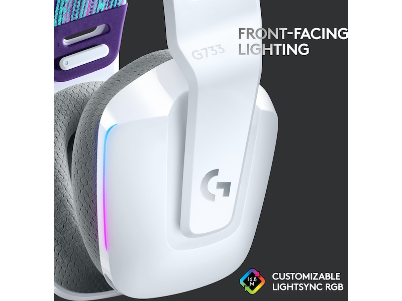 Logitech G733 LIGHTSPEED Trådlöst Gamingheadset (vit) Gamingheadset