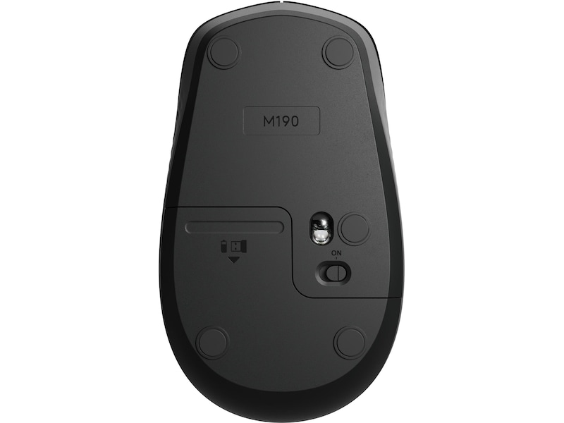 Logitech M190 Normalstor trådlös mus kolsvart Mus