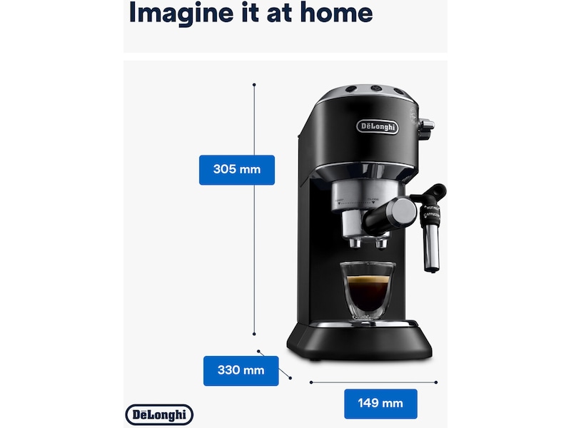 DeLonghi Dedica Style EC685.BK Espressomaskin (svart) Espressomaskiner