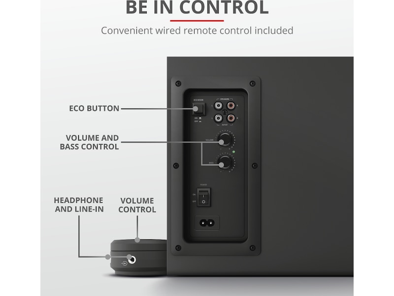 Trust Yuri 2.1 högtalare 2.1 Högtalare