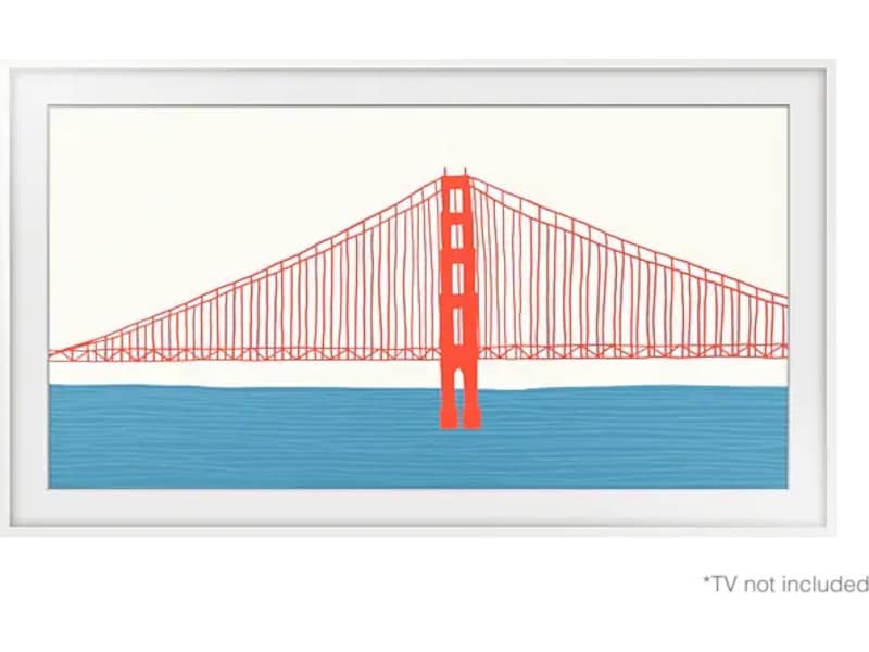 Samsung 75" ram till The Frame (2021-2024, vit) TV-ram & tillbehör