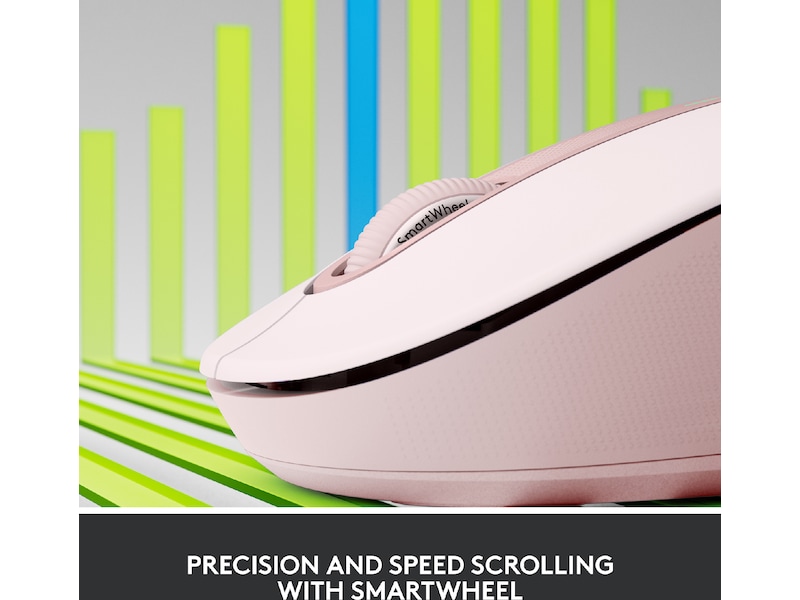 Logitech Signature M650 Large trådlös mus Rosa Mus