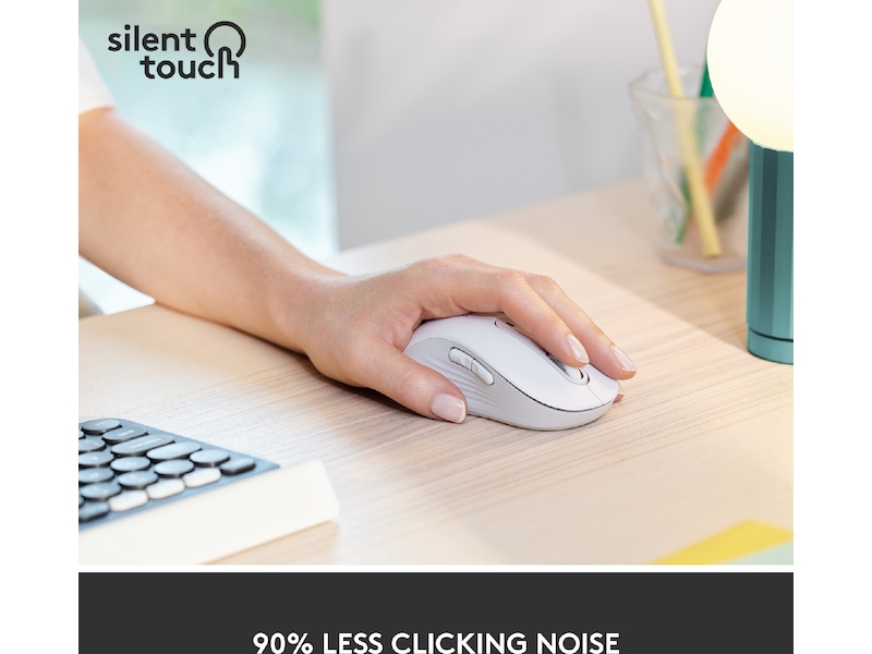 Logitech Signature M650 Large trådlös mus Offwhite Mus