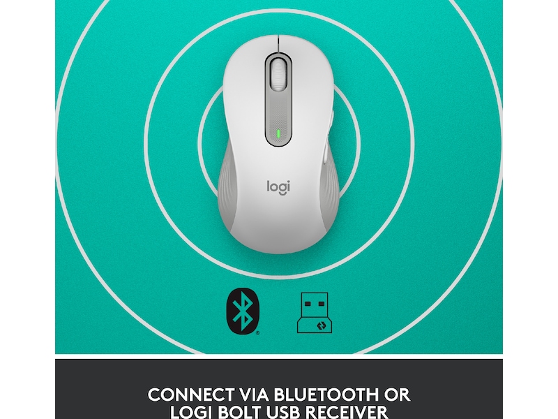 Logitech Signature M650 Large trådlös mus Offwhite Mus