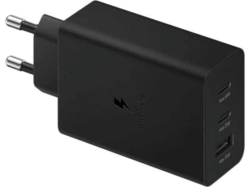 Samsung Trio 65W väggladdare (svart) Mobilladdare
