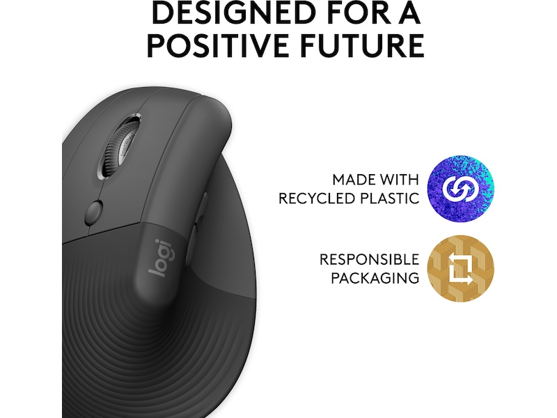Logitech Lift Vertikal Vänster mus (graphite) Mus
