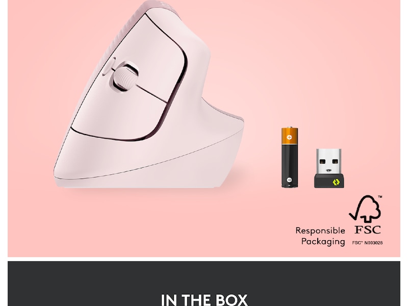 Logitech Lift Vertikal mus (dark rose) Mus