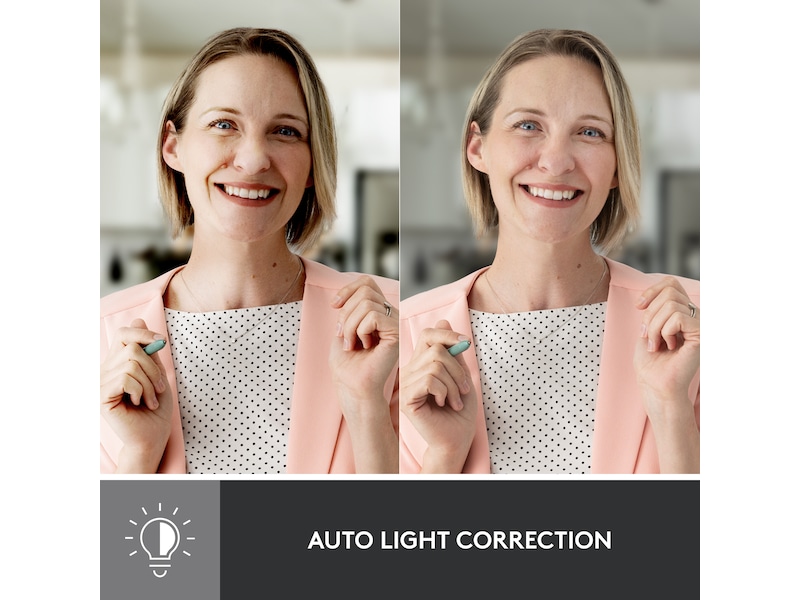 Logitech Brio 500 webbkamera (off-white) Webbkamera