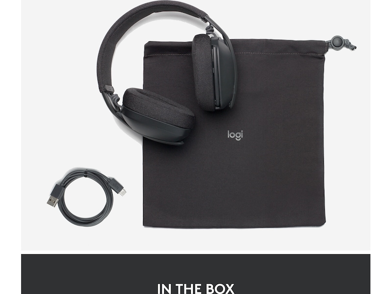 Logitech Zone Vibe 100 trådlös headset (grafit) Hörlurar