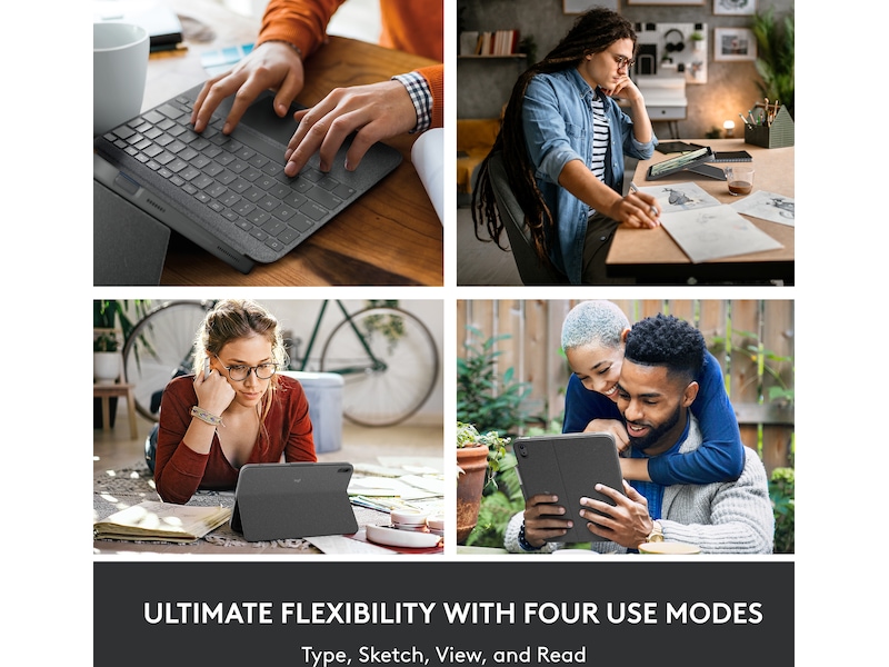 Logitech iPad 10,9" / 11" Combo Touch Tangentbordsfodral (oxford grey) Skydd