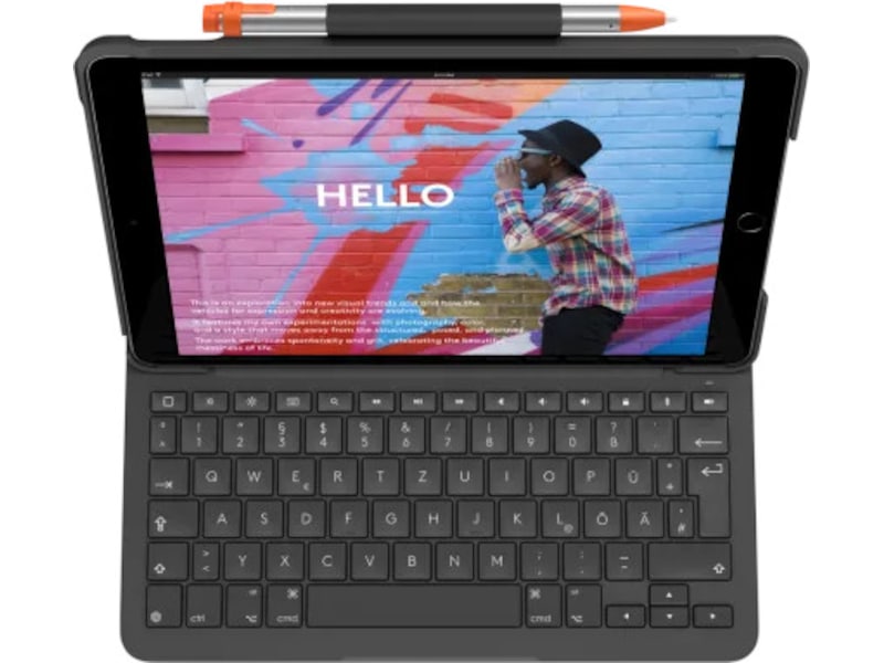 Logitech iPad 10,9" / 11" Slim Folio Tangentbordsfodral (grafitgrå) Skydd