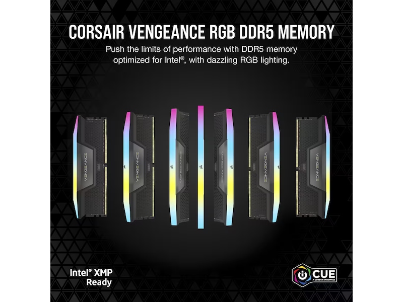 Corsair Vengeance RGB DDR5 5600MHz 96GB (svart) Minne