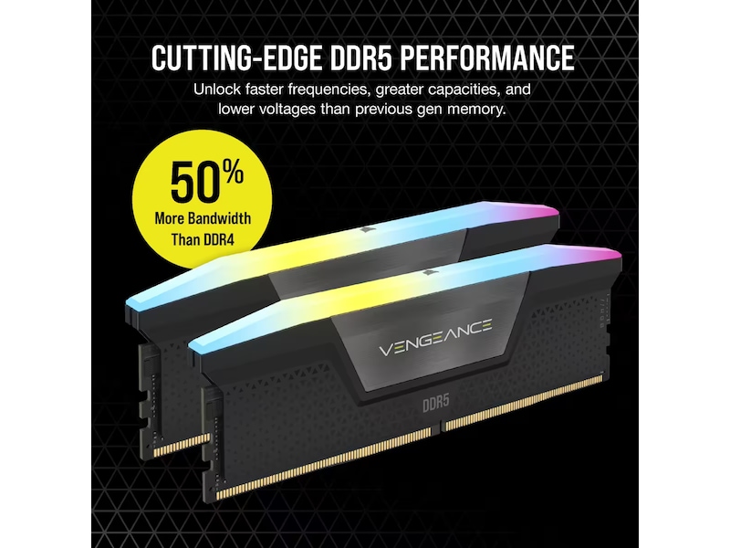 Corsair Vengeance RGB DDR5 5600MHz 96GB (svart) Minne
