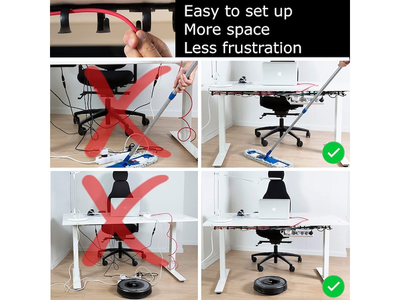 Kenson RIB 38cm Kabelhållare (3pk) Tillbehör till arbetsstationer och kontorsbås