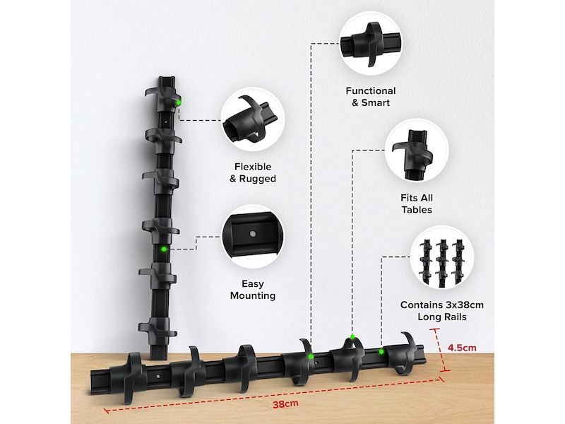 Kenson RIB 38cm Kabelhållare (3pk) Tillbehör till arbetsstationer och kontorsbås