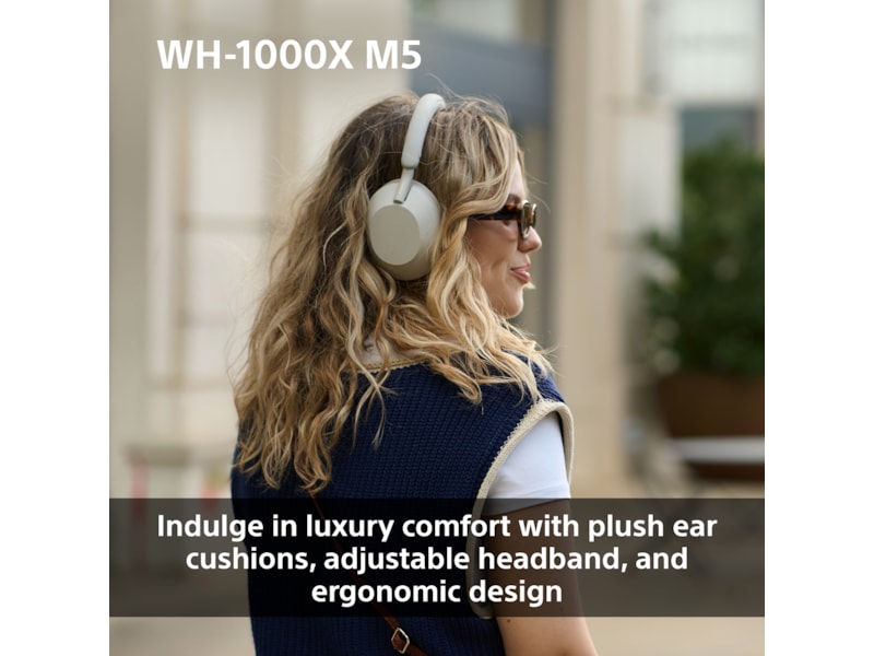 Sony WH-1000XM5 trådlösa hörlurar, Over-Ear (blå) Hörlurar